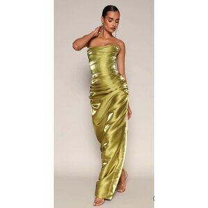 NWT Moda Glam TALIA STRAPLESS CORSET GOWN- GREEN